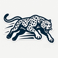 Adesivo Onça-Pintada em Salto Estilizado: Arte Moderna para Seu Espaço - imagem 1