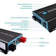 Inversor Renogy 1000W Onda Senoidal Pura 12VCC para 120VCA - Energia Limpa e Confiável para Casa e RV - imagem 4
