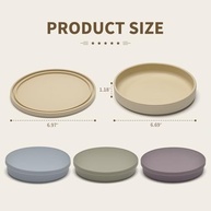 Conjunto de Pratos de Silicone com Tampa - 4 Peças Coloridas Seguras para Micro-ondas e Lava-louças - imagem 4