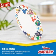 Pratos de Papel Disney Mickey - 21cm, 40 Unidades | Resistentes, Micro-ondas, para Crianças - imagem 3