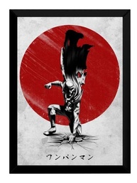 Quadro Anime One Punch-Man - Arte Premium Moldurado para Fãs - imagem 1