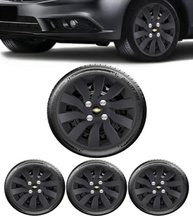 Jogo 4 Calotas Esportivas Street Preto Fosco Aro 14 - Onix 2013-2024 - imagem 2