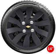 Jogo 4 Calotas Esportivas Street Preto Fosco Aro 14 - Onix 2013-2024 - imagem 5