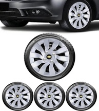 Jogo 4 Calotas Esportivas Street Prata Aro 14 para Chevrolet Onix (2013-2024) - imagem 1