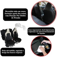 Capa de Banco em Couro Ecológico Premium para Chevrolet Novo Onix 2020-2024 (Preto com Bege) - imagem 5