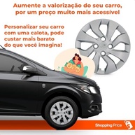 Kit 4 Calotas Aro 14 Grid Prata C/ Cubo Baixo para Onix e Prisma (2017-2020) - imagem 5