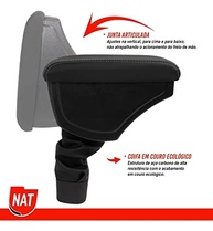 Apoio de Braço Onix Prisma 2012-2019 Preto com Linha Azul em Couro Sintético Premium - imagem 4