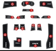 Jogo de Tapetes de Silicone Premium para Console Onix Plus (2019-2021) - 16 Peças Essenciais - imagem 4