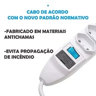 Régua de Tomadas 6 Saídas ONYK Premium: Segurança e Praticidade com Filtro de Linha e Interruptor Bivolt - imagem 4