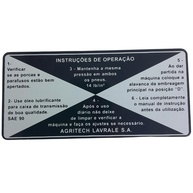Placa de Instrução de Operação Yanmar TC10, TC11, TC12, TC14 e Super - Guia Essencial - imagem 1