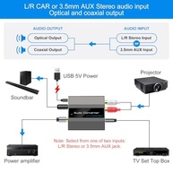 Conversor de Áudio RCA/P2 para Digital Óptico Toslink e Coaxial - VPFET - imagem 3