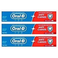 Oral-B 123: Kit com 3 Cremes Dentais Anticáries - imagem 1