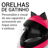 Orelha de Gato para Capacete: Personalize sua Moto com Estilo Felino e Fixação Forte! - imagem 4