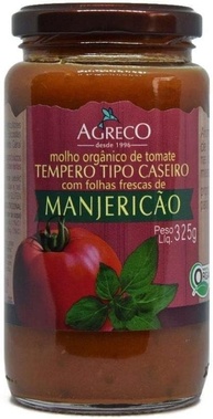 Molho De Tomate Manjericao Org 325G Agreco - imagem 1