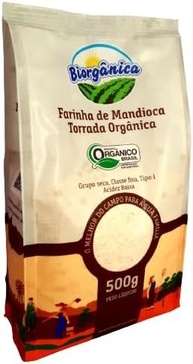 Kit 2X: Farinha de Mandioca Torrada Orgânica Biorgânica 500g - imagem 1