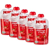 Kit 5 Papinha Orgânica Morango e Maçã Sem Açúcar 100g - Papapá - imagem 2