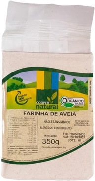 Kit 3X: Farinha de Aveia Orgânico Coopernatural 350g - imagem 1