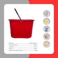 Balde Oval 10 Litros com Alça Reforçada - Ideal para Limpeza e Organização (Verde) - imagem 5