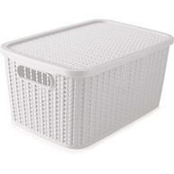 Caixa com Tampa Trama Plasútil 14L - Organização Moderna e Prática para o Lar - imagem 2