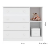 Cômoda Sapateira Infantil Doce Sonho 2561 Qmovi Branco - Organização e Estilo no Quarto da Criança - imagem 3