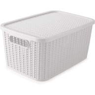 Caixa com Tampa Trama Plasútil 14L - Organização Moderna e Prática para o Lar - imagem 1