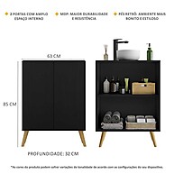 Gabinete de Banheiro Retrô 63cm: Charme e Organização - imagem 2