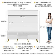 Rack Painel TV 65" Retrô: Design e Organização - imagem 2