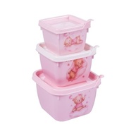 Kit 3 Potes Quadrados Decorados Infantil Conect Menina - Organização Divertida e Prática - imagem 2