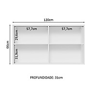 Armário Aéreo Madesa Lux 120cm: Elegância e Organização - imagem 2
