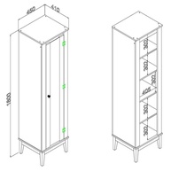 Cristaleira Colonial 180cm: Elegância e Organização - imagem 2