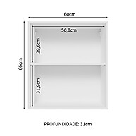 Armário Aéreo Madesa Lux 60cm: Elegância e Organização - imagem 2