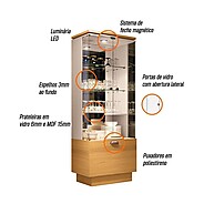 Cristaleira Aura: Elegância e Organização - imagem 2