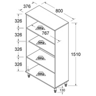 Estante Livros com Luz Ditália E-957: Elegância e Organização - imagem 2