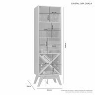 Cristaleira Retrô Graça JCM: Elegância e Organização - imagem 2
