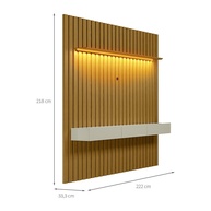 Rack com Painel Tulum 70" com LED: Elegância e Organização - imagem 2