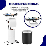 Kit Lavabo Preto Luxo: Elegância e Organização - imagem 2