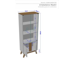 Cristaleira Madri: Elegância e Organização - imagem 1