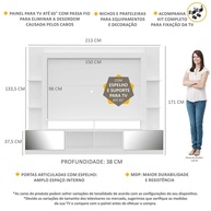 Rack com Painel TV 65" Oslo: Elegância e Organização - imagem 2