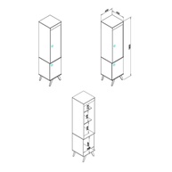 Cristaleira Rústica 2 Portas: Elegância e Organização - imagem 2
