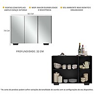 Aparador Buffet 3 Portas: Elegância e Organização - imagem 2
