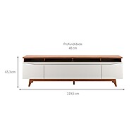 Rack para TV até 75 Polegadas Flynt 3 PT: Elegância e Organização - imagem 2