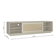 Rack Corumbá 160cm Off White: Elegância e Organização - imagem 2