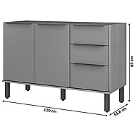 Balcão de Cozinha Verace 120cm: Mais Espaço e Organização! - imagem 2