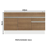 Balcão de Pia Cozinha 150cm: Mais Espaço e Organização! - imagem 2