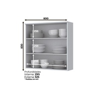 Armário Aéreo Cozinha 80cm: Mais Espaço e Organização! - imagem 2