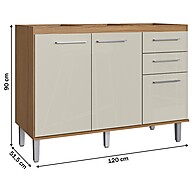Balcão de Cozinha 3 Portas: Mais Espaço e Organização! - imagem 2