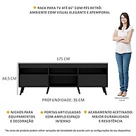 Rack TV 65" Retrô Paris: Estilo e Organização! - imagem 2