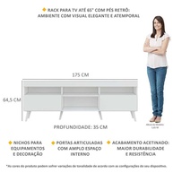 Rack TV 65" Retrô: Estilo e Organização! - imagem 2