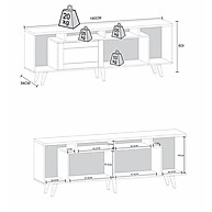 Rack TV 75" Retrô: Estilo e Organização! - imagem 2