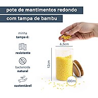 Pote de Vidro 300ml: Frescor e Organização! - imagem 2